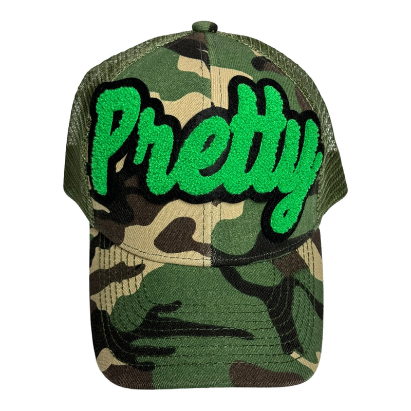 Pretty Trucker Hat With Mesh Back (Camouflage)