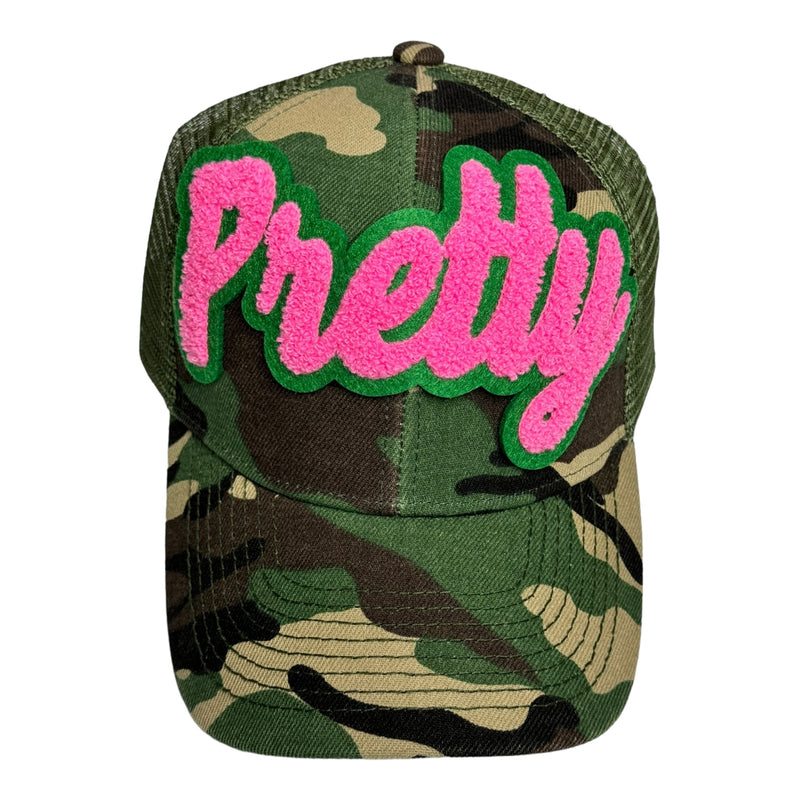 Pretty Trucker Hat With Mesh Back (Camouflage)