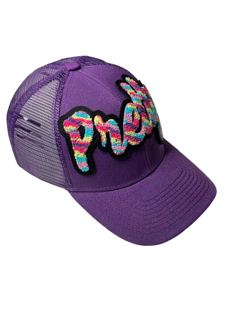 Pretty Trucker Hat with Mesh Back (Purple/Multi)