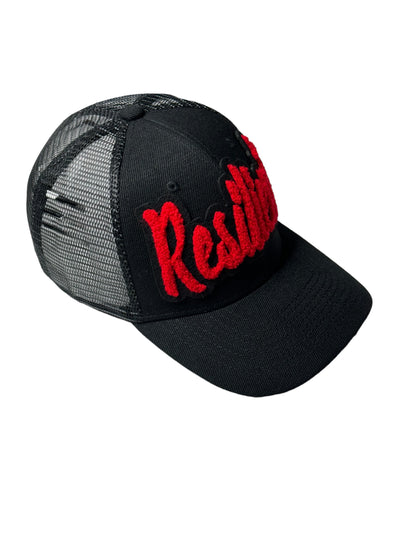 Resilient Hat, Trucker Hat with Mesh Back (Black)