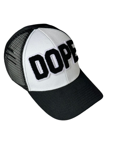 Dope Trucker Hat (Black/White)