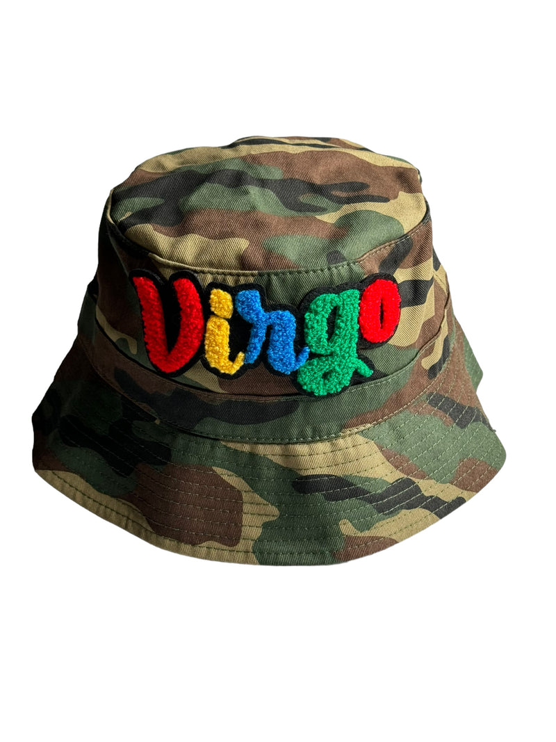 Camouflage Print Virgo Bucket Hat (Multi)