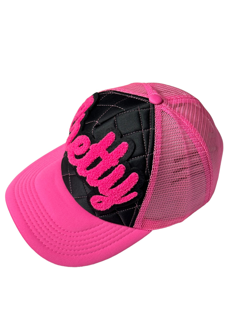 Pretty Hat, Quilted/Foam Trucker Hat (Neon Pink)