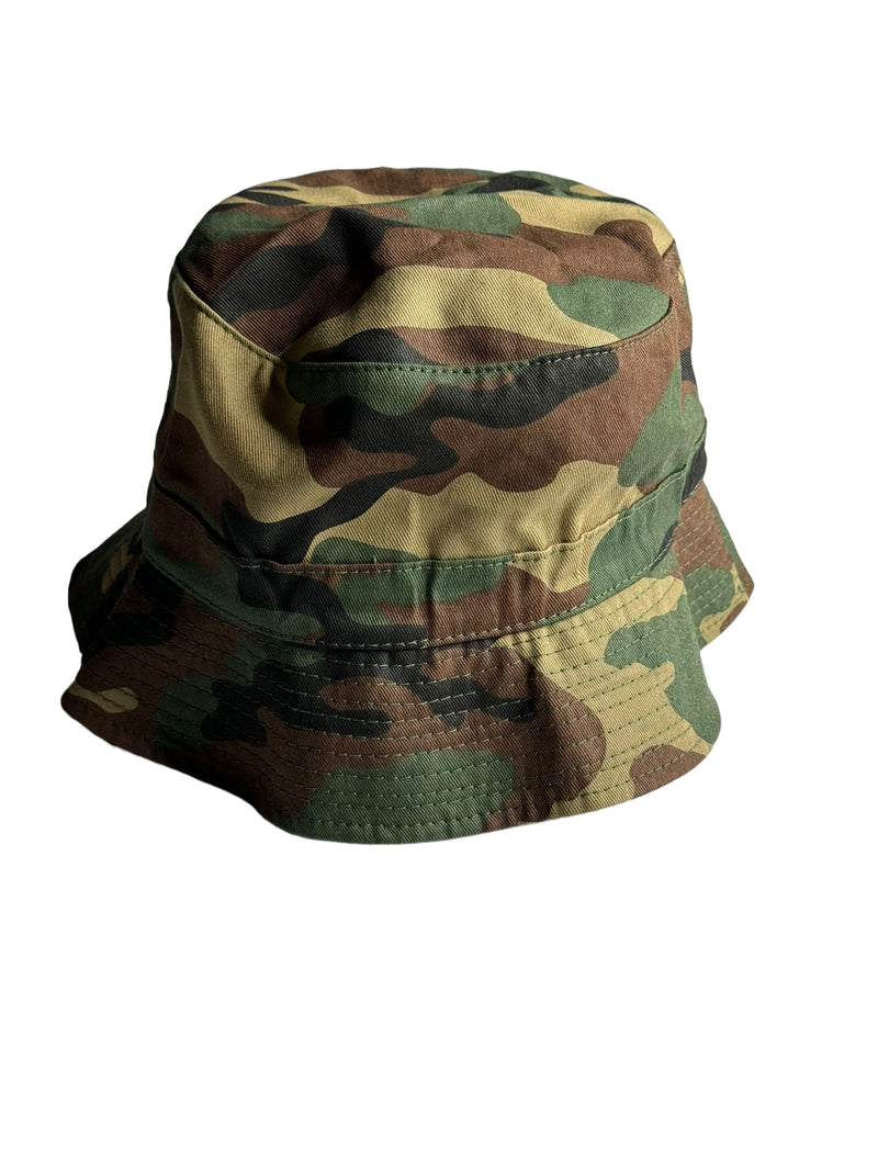 Camouflage Print Virgo Bucket Hat (Red)