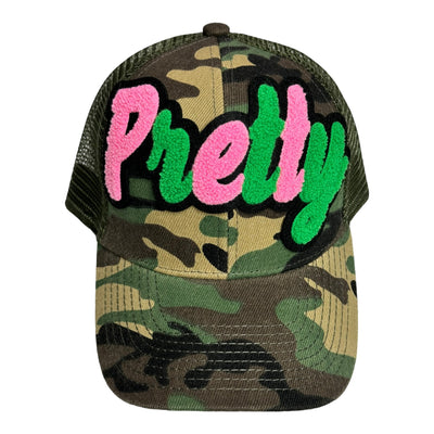 Pretty Trucker Hat With Mesh Back (Camouflage)