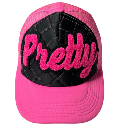 Pretty Hat, Quilted/Foam Trucker Hat (Neon Pink) Reanna’s Closet 2