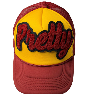 Customized Pretty Hat, Foam Trucker Hat (Maroon/Gold) Reanna’s Closet 2