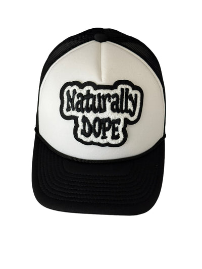 Naturally Dope Foam Trucker Hat (White/Black)