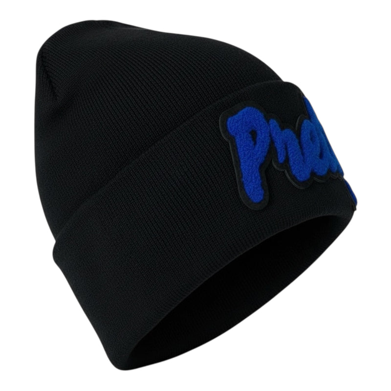 Pretty Beanie in Royal Blue Black