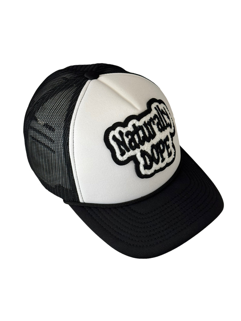 Naturally Dope Foam Trucker Hat (White/Black)