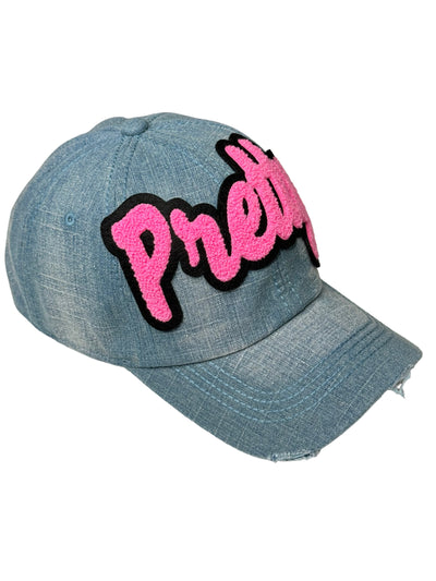 Pretty Trucker Hat (Pink/Light Denim)