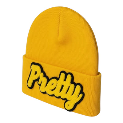 Pretty Beanie in Gold Black