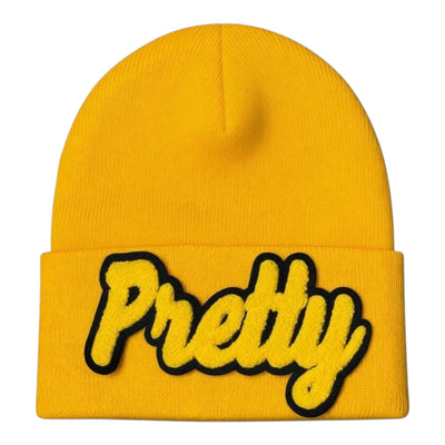 Pretty Beanie in Gold Black