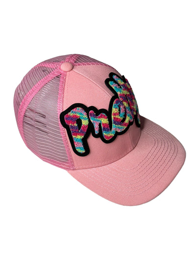 Pretty Trucker Hat with Mesh Back (Pink/Multi)