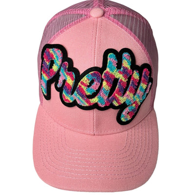 Pretty Trucker Hat with Mesh Back (Pink/Multi) Reanna’s Closet 2