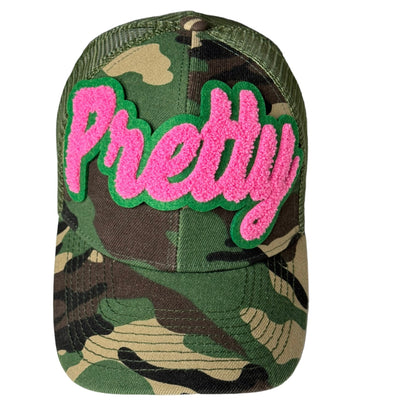 Pretty Trucker Hat (Camouflage/Pink/Green) Reanna’s Closet 2