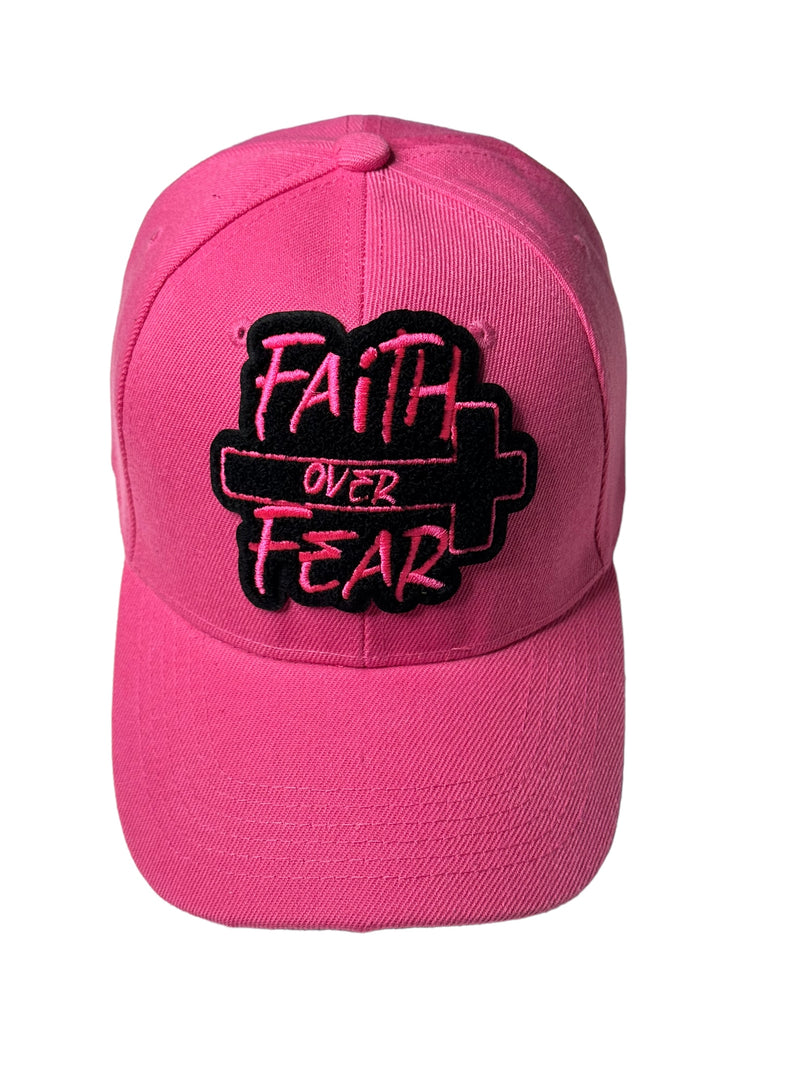 Faith over Fear Baseball Cap (Fuchsia)