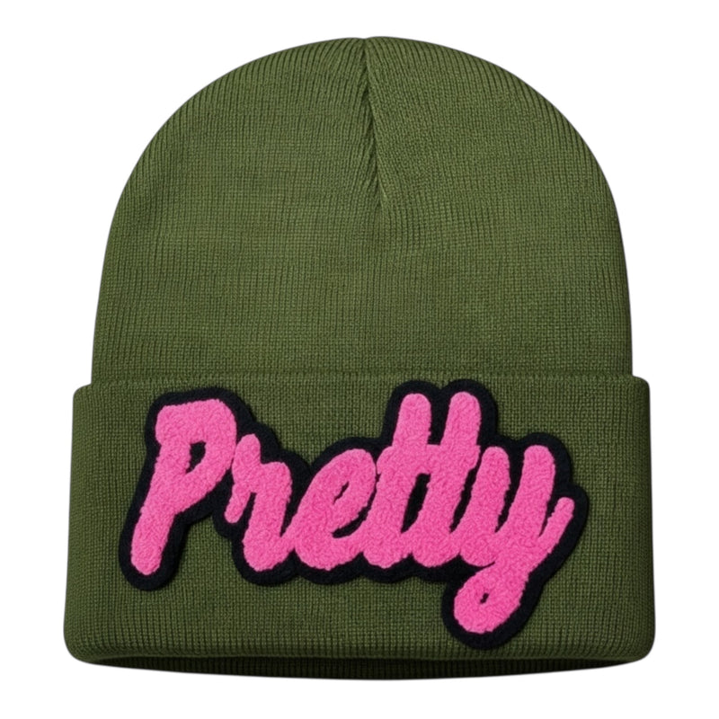 Pretty Beanie in Pink Olive