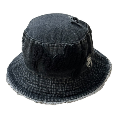 Distressed Denim Pretty Bucket Hat (Black) Reanna’s Closet 2