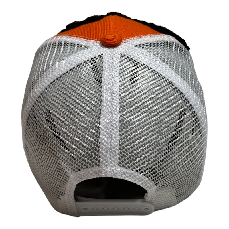 Pretty Trucker Hat With Mesh Back (Brown/Orange/White)