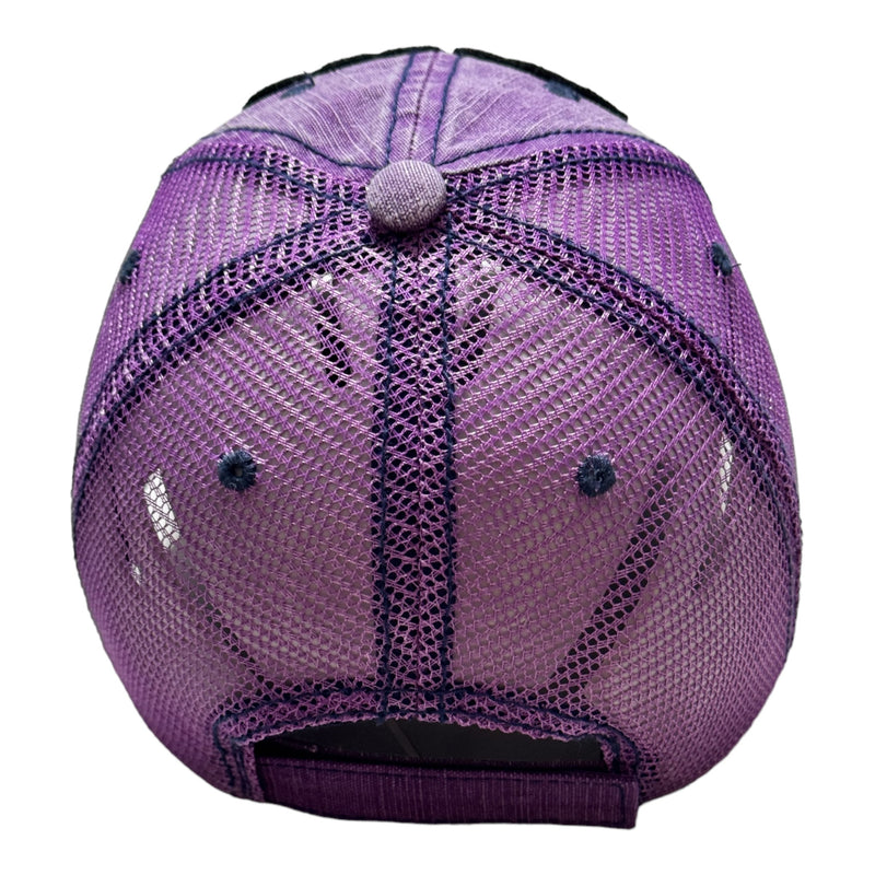 I AM The Bag Distressed Trucker Hat With Mesh Back (Purple)