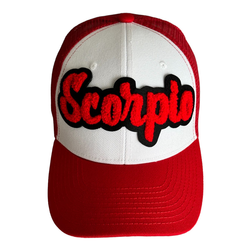 Scorpio Trucker Hat (Red/White)