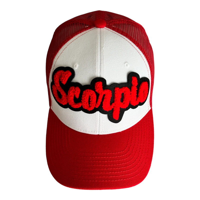 Scorpio Trucker Hat (Red/White)