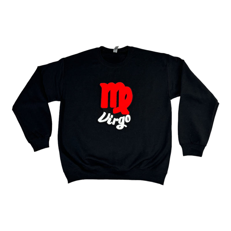 Virgo Sign Sweatshirt (Red/Black) Please Allow 2 Weeks For Processing