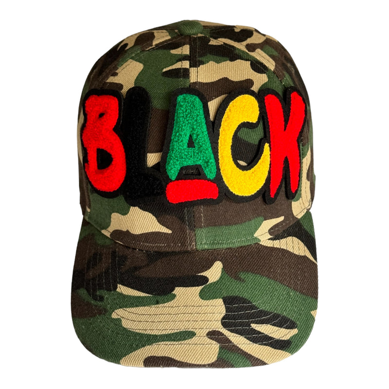 Black Baseball Cap (Multi/Camouflage)