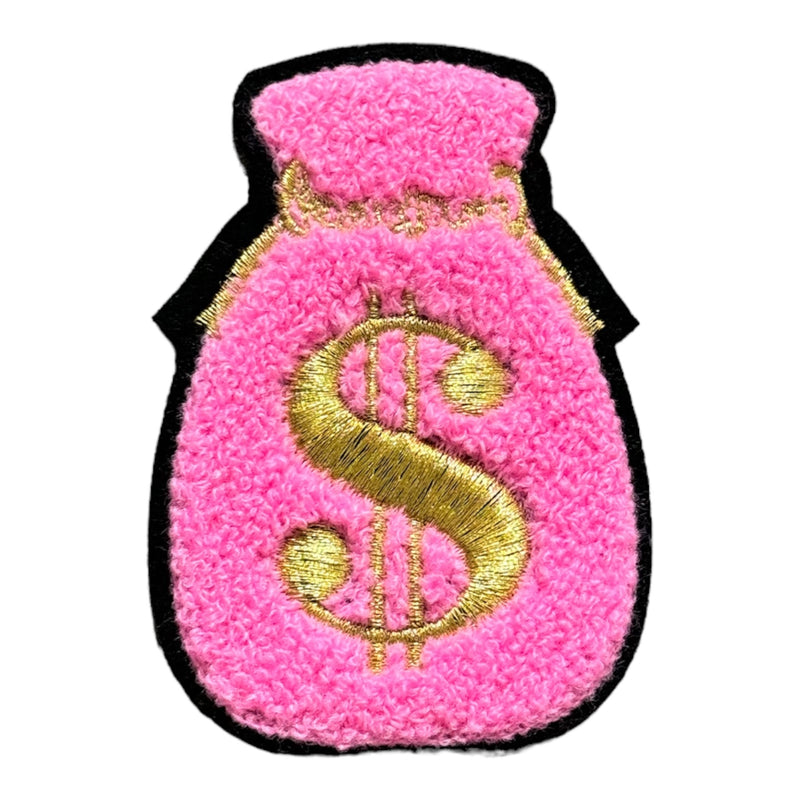 Chenille Money Bag Patch (Sew on Patch)