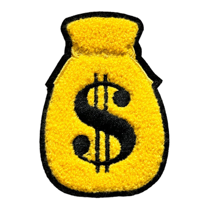 Chenille Money Bag Patch (Sew on Patch)