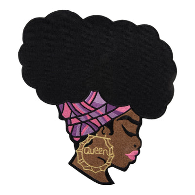 Afrocentric Woman With Bamboo Earrings Patch (8 inch)