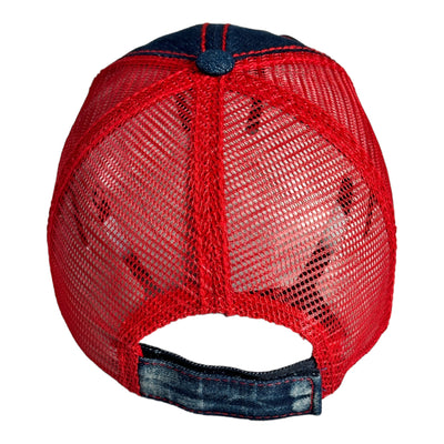 Virgo Trucker Hat (Denim/Red/Multi)