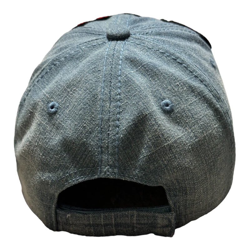 Pretty Trucker Hat (Red/Light Denim)