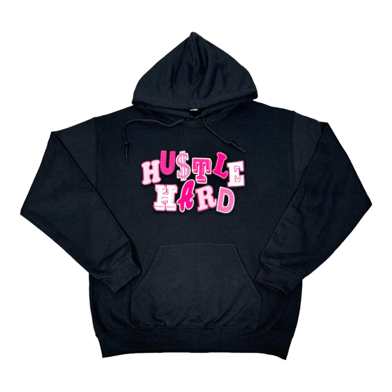 Hustle Hard Hoodie (Pink/Black)