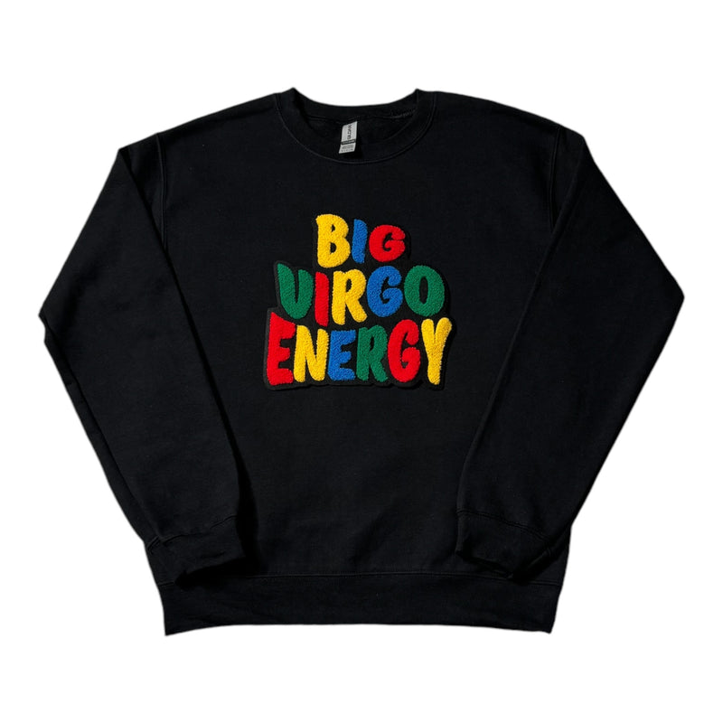 Big Virgo Energy Sweatshirt (Black/Multi)  Please Allow 2 Weeks For Processing