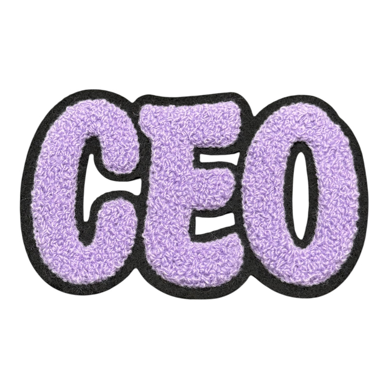 Chenille CEO Patch for Clothes and Accessories, 4 1/4 x 2 5/8 Inch