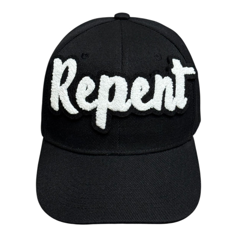 Repent Baseball Cap (Black) - Faith-Based Adjustable Hat