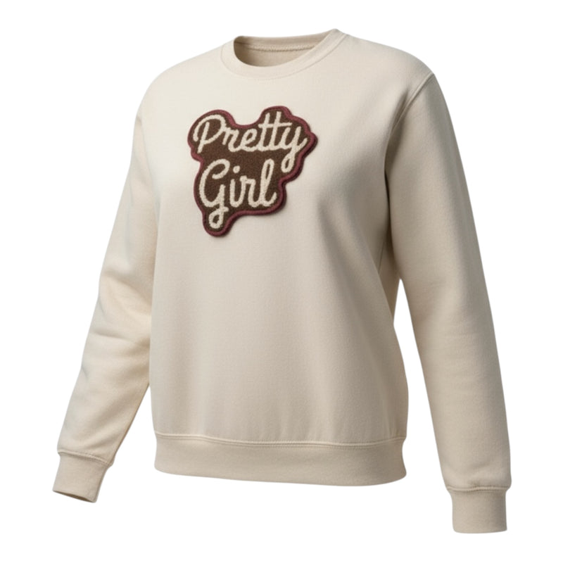 Beige sweatshirt with &