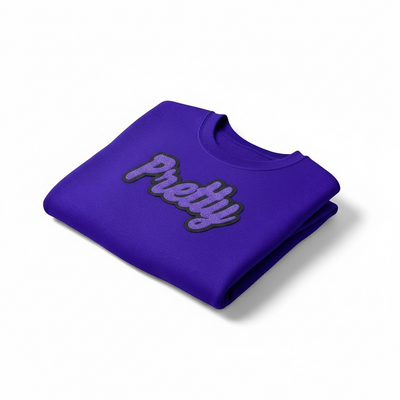 Pretty Sweatshirt Purple Casual Wear Unisex