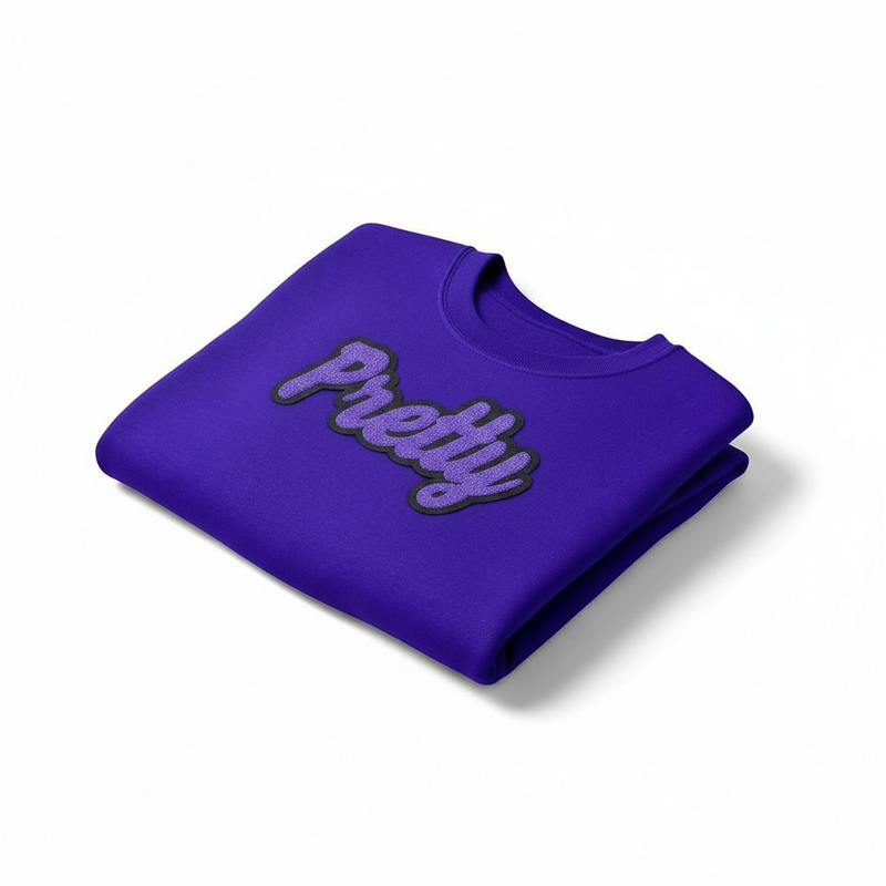 Pretty Sweatshirt Purple Casual Wear Unisex