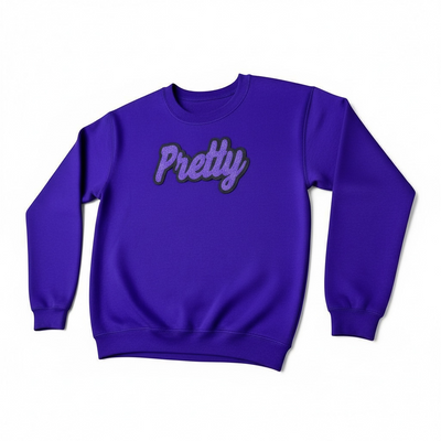 Pretty Sweatshirt Purple Casual Wear Unisex