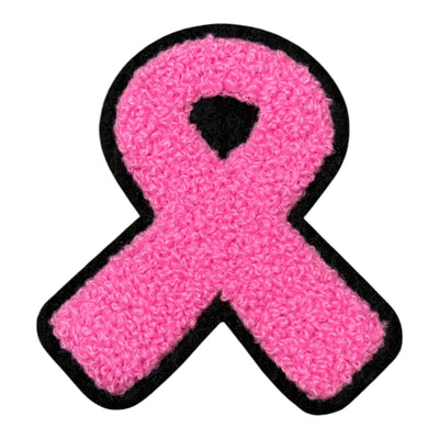 Chenille Pink Ribbon Patch