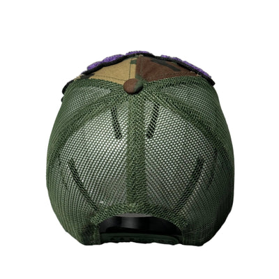 Pretty Hat, Camouflage Print Distressed Trucker Hat with Mesh Back (Purple) - Reanna’s Closet 2