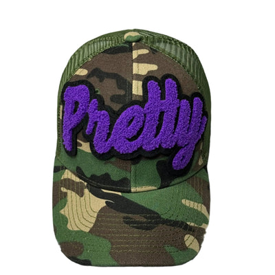 Pretty Hat, Camouflage Print Trucker Hat with Mesh Back (Purple 2) Reanna’s Closet 2