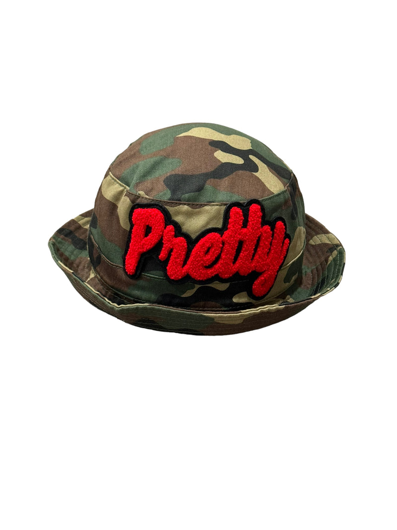 Pretty Bucket Hat Camouflage/Red