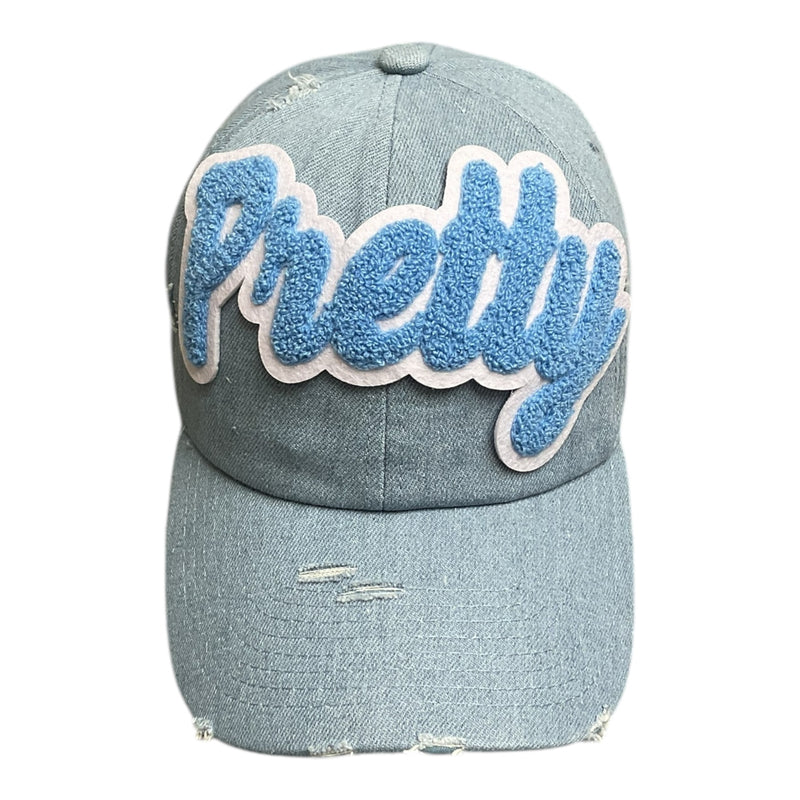Pretty Dad Hat (Denim/Light Blue/White)