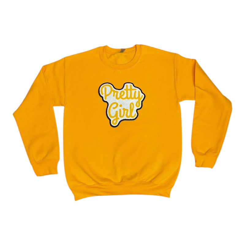 Pretty Girl Sweatshirt Gold/White