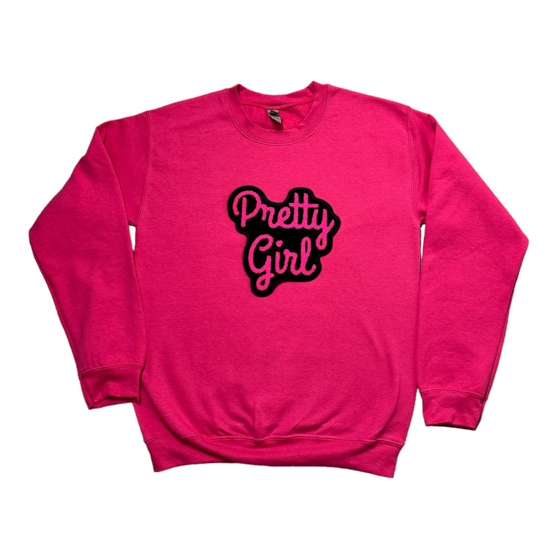 Pretty Girl Sweatshirt (Hot Pink) - Please Allow 2 Weeks for Processing