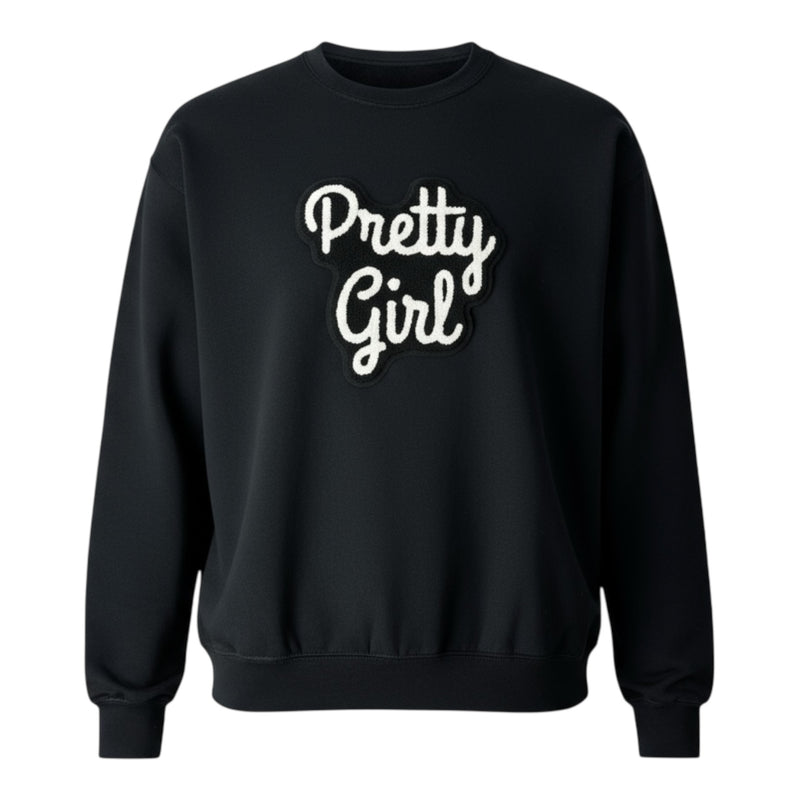 Black sweatshirt with &